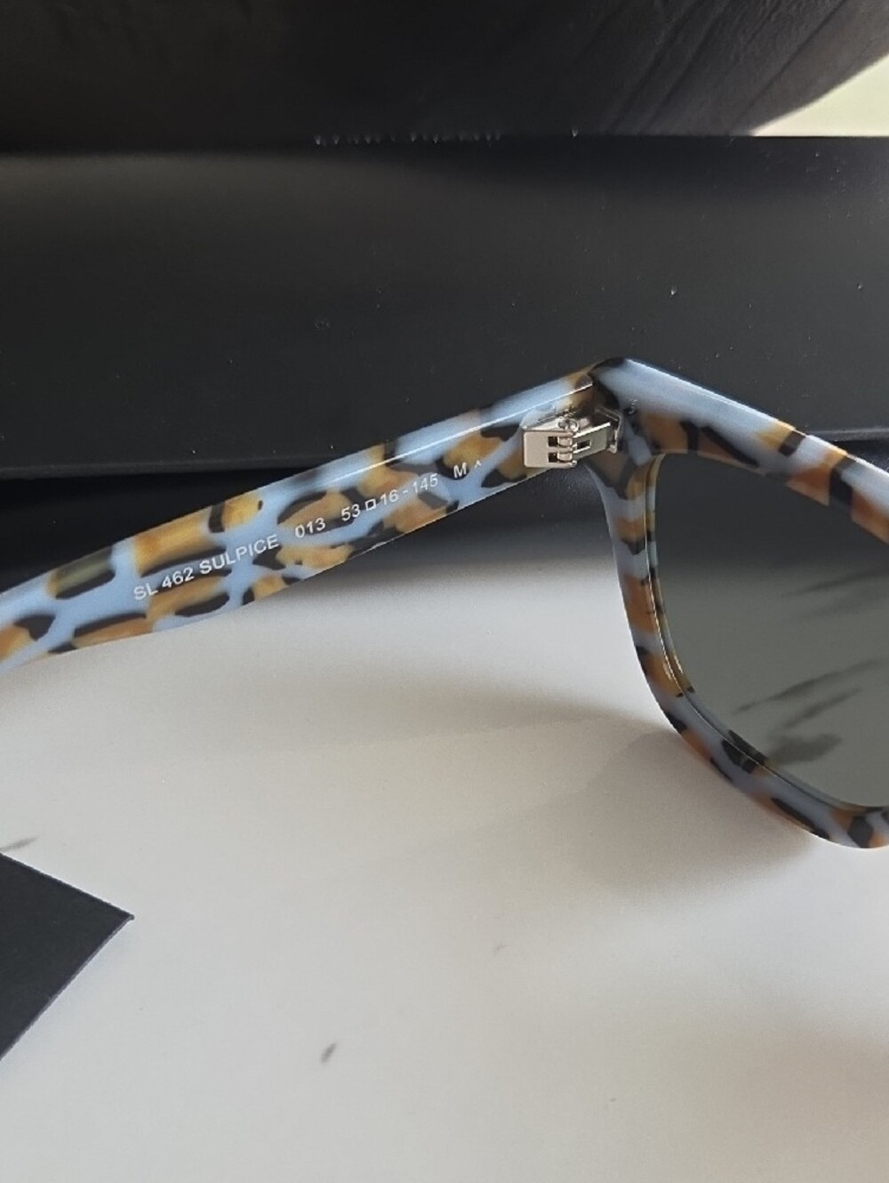 Saint Laurent Women's Tortoiseshell Sunglasses - Brown/Black/White - Picture 9 of 9
